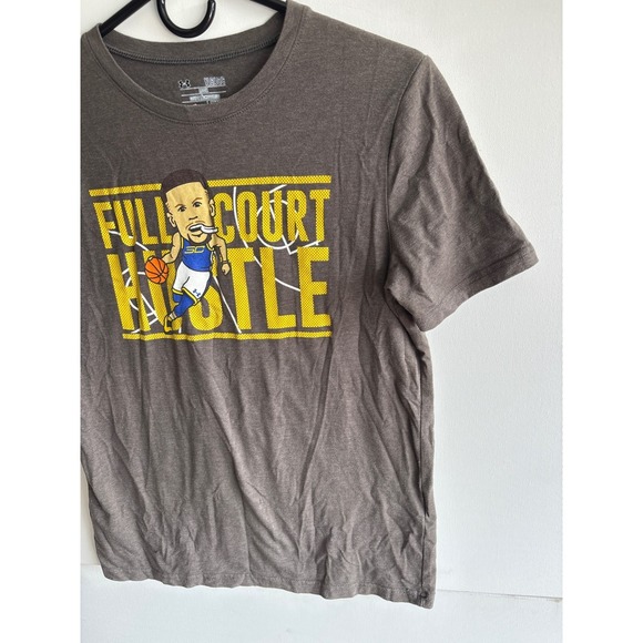 Under Armour Steph Curry Full Court Hustle Gray Graphic T Shirt Youth LG - Picture 4 of 6